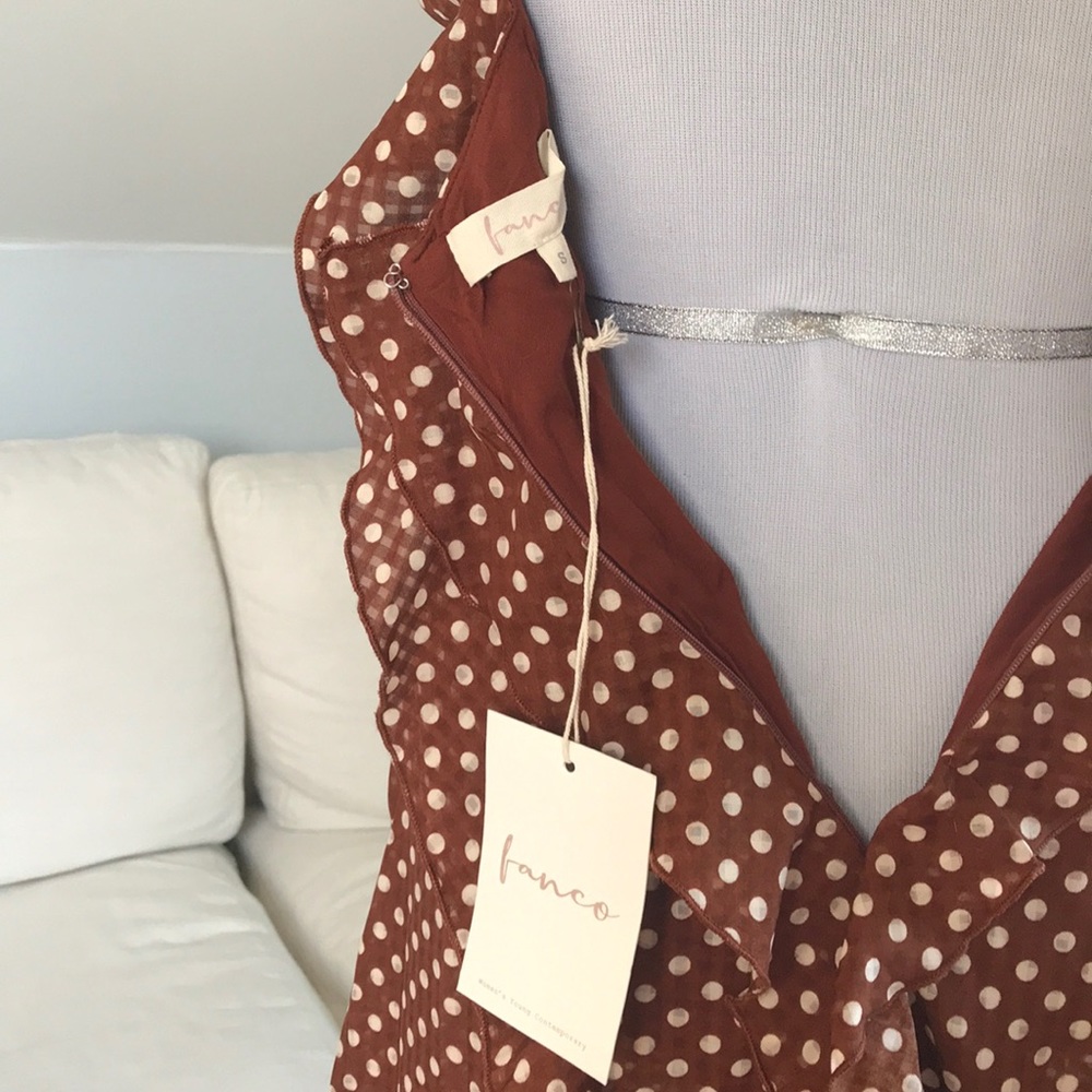 Fanco Maxi Polka Dot Dress Front Slit - Picture 8 of 8